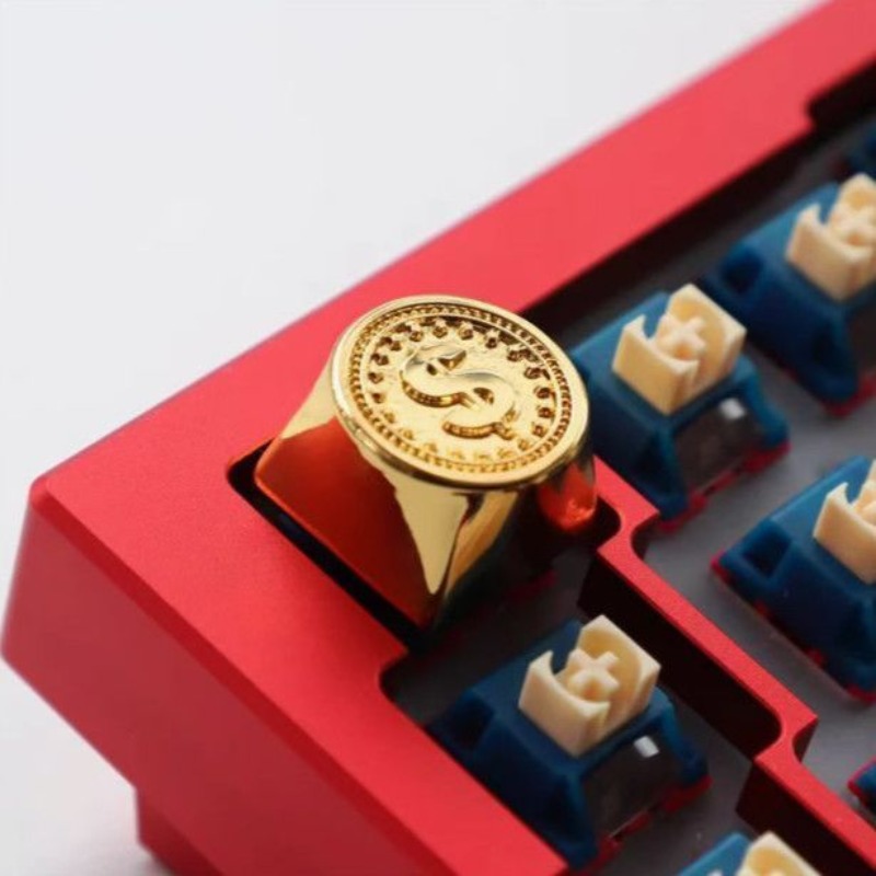 Gaming Accessories Aesthetic - Neue USD-Goldmünzen-Themen Anime-Tastenkappen für Mechanische Tastaturen,