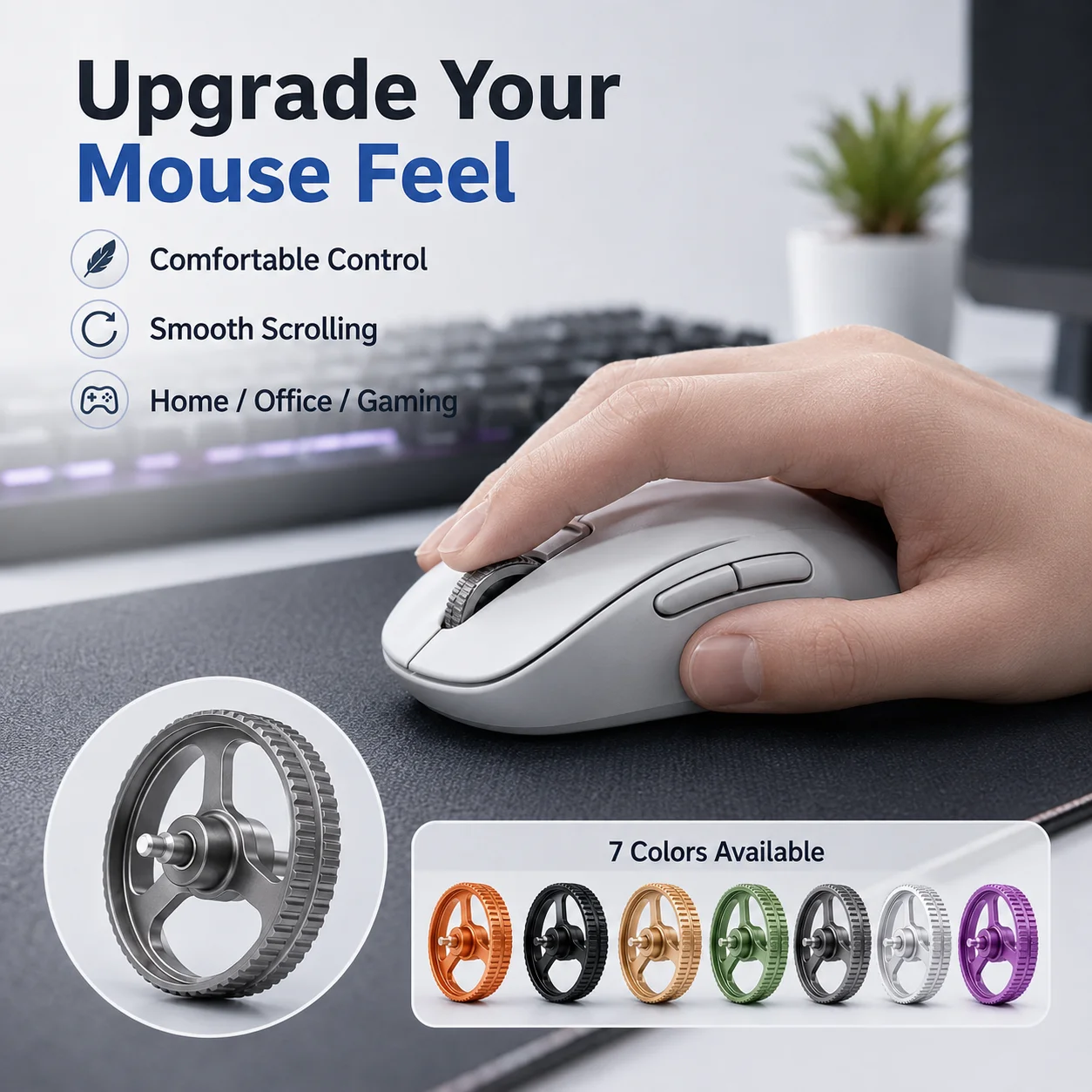 Logitech Mouse G Pro X Superlight - Ersatz-Maus-Scrollrad aus Aluminiumlegierung für Logitech G