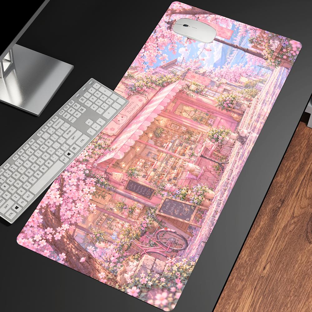 Gaming Accessories Shop - Cherry Blossom Shop Schreibtischunterlage, Tischunterlage, PC-Zubehör,